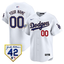 Baseball team 2024 Jackie Robinson Patch Custom Men's Jersey - White