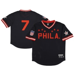 Men's Philadelphia Stars #7 Rings & Crwns Black Mesh V-Neck Jersey