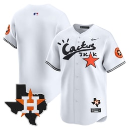 Baseball team Cactus Jack Houston Patch Limited Men's Jersey - White