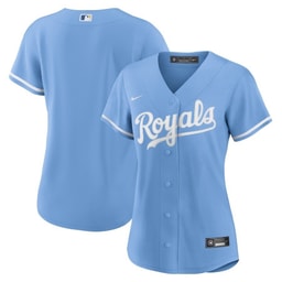 Baseball team Women's Alternate Team Logo Jersey - Light Blue