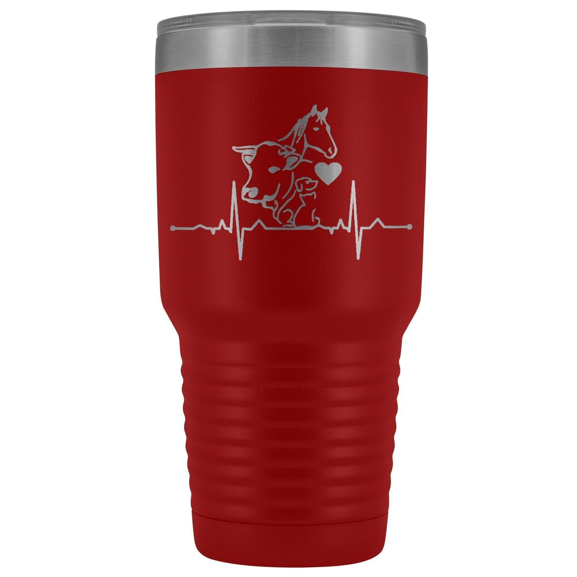 Animals Heartbeat 30oz Vacuum Tumbler
