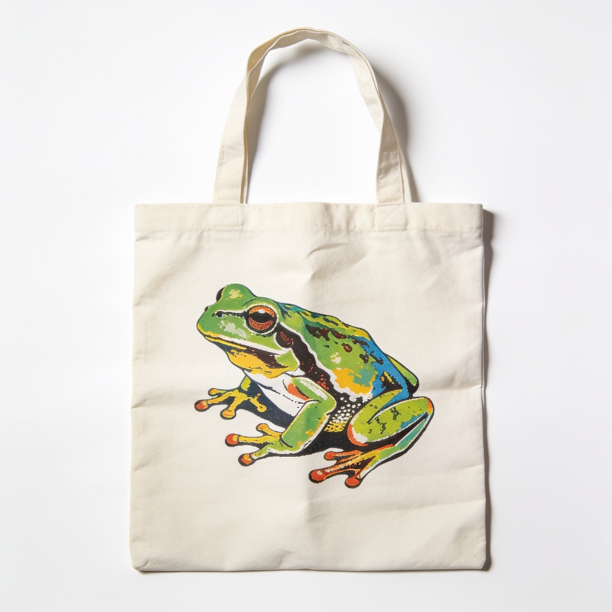 Man I Love Frogs Tote Bag - Premium 100% Cotton Canvas