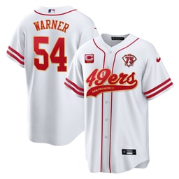 Fred Warner 54 Football team Men's Baseball Jersey - White