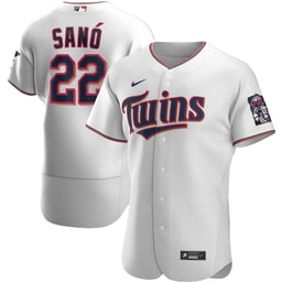 Men's Baseball team Miguel Sano Home Player Jersey, White