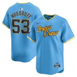 Brandon Woodruff 53 Baseball team City Connect Limited Men's Jersey - Powder Blue