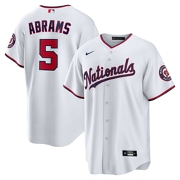 Men's Baseball team C.J. Abrams Home Jersey, White