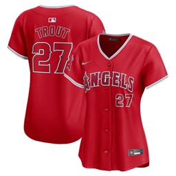 Women's Baseball team Mike Trout Red Alternate Limited Player Jersey