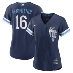 Women's Baseball team Andrew Benintendi Navy City Connect Player Jersey