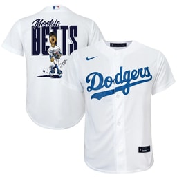Mookie Betts 50 Baseball team Signed Cartoon 2023 Home Player YOUTH Jersey - White