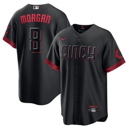 Joe Morgan 8 Baseball team 2023 City Connect Men's Jersey - Black