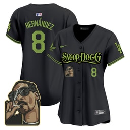 Kike Hernandez 8 Baseball team Snoop Dogg Women's Jersey - Black
