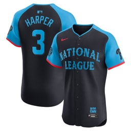 Bryce Harper 3 National League 2024 All-Star Game Elite Player Men's Jersey - Navy