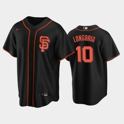 Baseball team Black Alternate 10 Evan Longoria Jersey