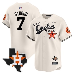 C.J. Stroud 7 Baseball team Cactus Jack Limited Jersey Houston Patch - Men