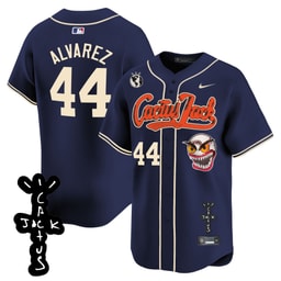 Yordan ?lvarez 44 Baseball team Cactus Jack Patch V2 Men's Jersey - Navy