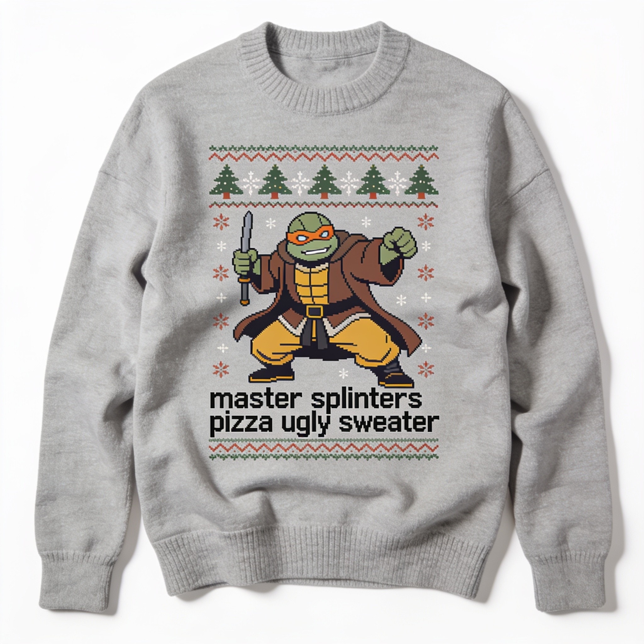 Master Splinters Pizza Ugly Sweater