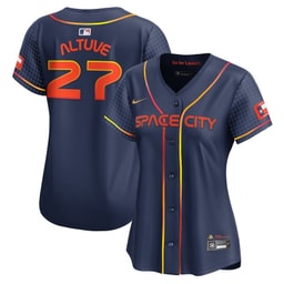 Jose Altuve 27 Baseball team City Connect Limited Women's Jersey - Navy