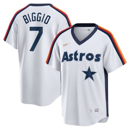 Men's Baseball team Craig Biggio White Home Cooperstown Collection Logo Player Jersey