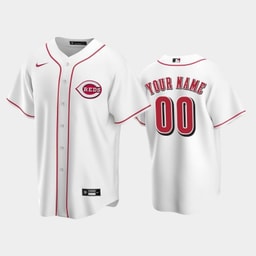 Home Reds 00 Custom White Jersey
