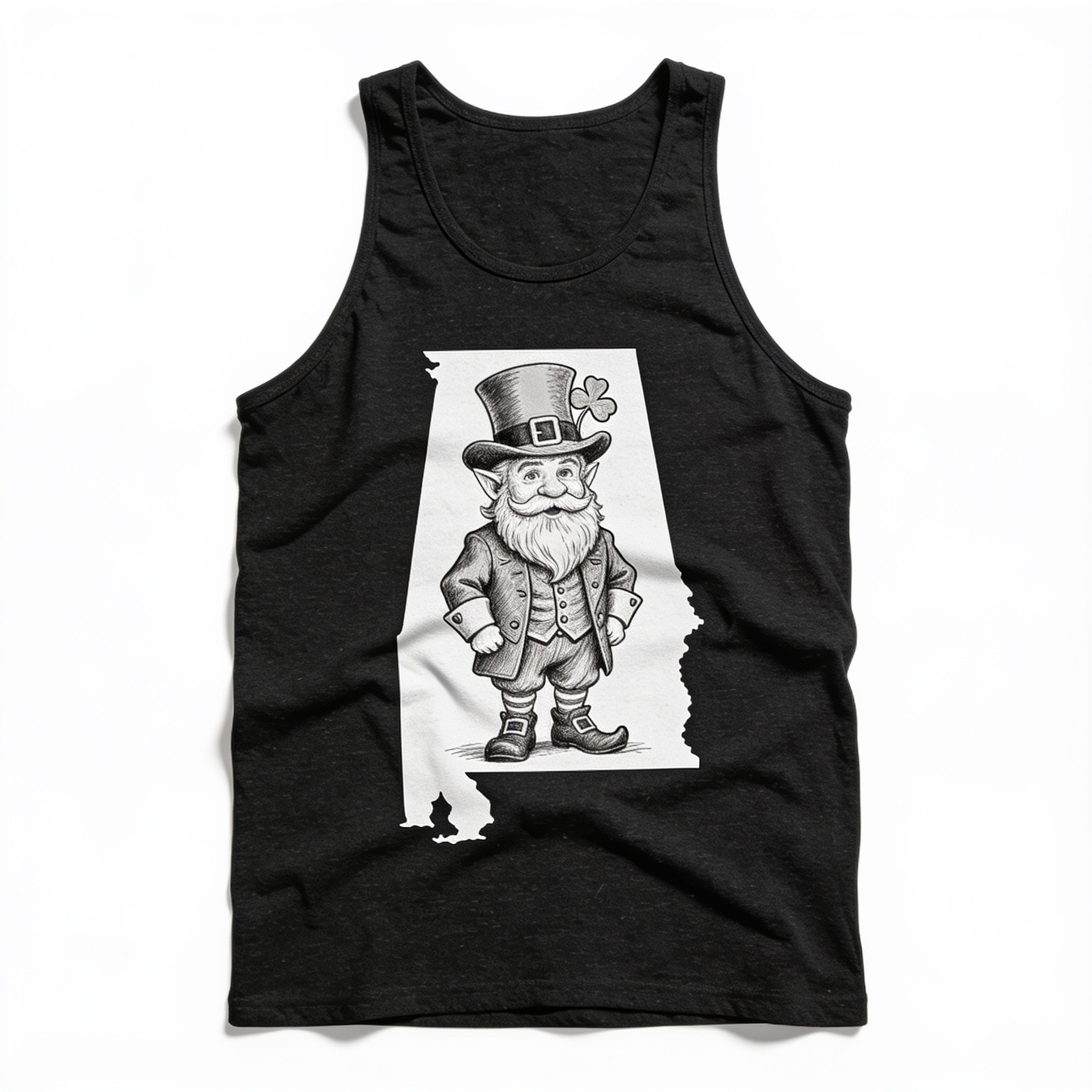 Alabama Leprechaun Amateur Sketch Men/Unisex Tank Top