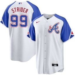 Spencer Strider 99 Baseball team City Connect Men's Jersey - White