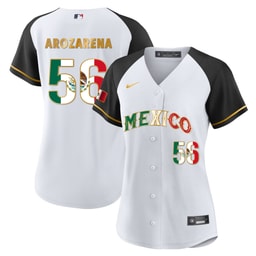 Arozarena 56 Mexico 2023 Flag Alternate Baseball Jersey