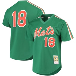 Men's Baseball team Darryl Strawberry Apparel brand Green Cooperstown Mesh Batting Practice Jersey