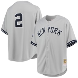 Men's Baseball team Derek Jeter Apparel brand Gray 1998 Cooperstown Collection Road Jersey