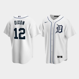 Men's Baseball team 12 Brandon Dixon White Home Jersey