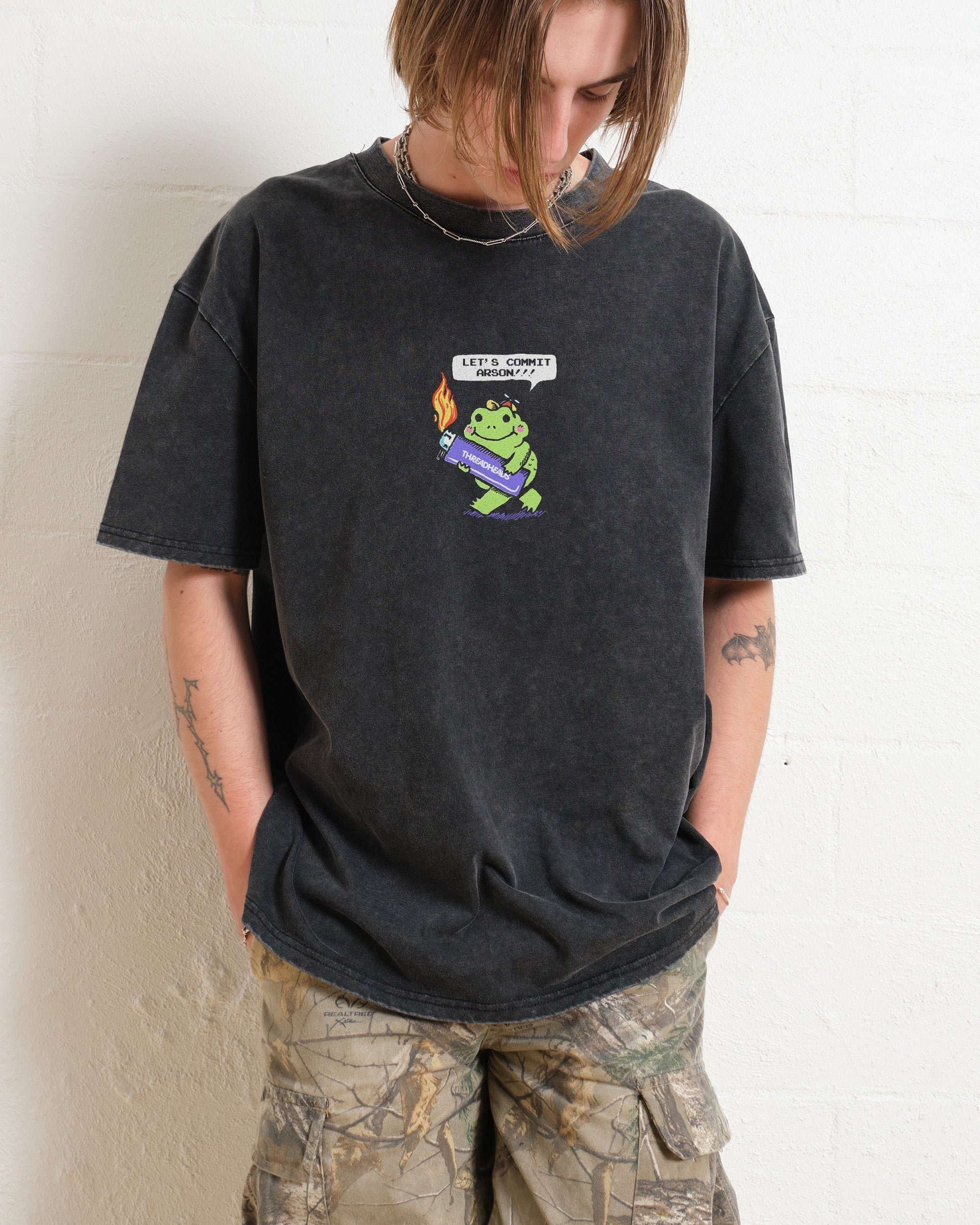 Let's Commit Arson Oversized Graphic Tee - Threadheads Unisex 90s Boxy Fit