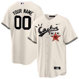 Baseball team Cactus Jack Customized Men's Jersey - Cream