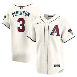 Men's Baseball team Joc Pederson White Home Limited Player Jersey