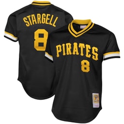 Men's Baseball team Willie Stargell Apparel brand Black Cooperstown Collection Big & Tall Mesh Batting Practice Jersey