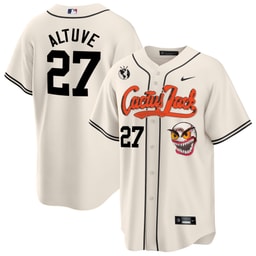 Jose Altuve 27 Baseball team Cactus Jack Cream Men's Jersey