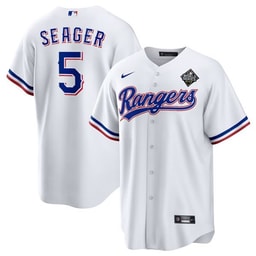Corey Seager 5 Baseball team 2023 World Series Stitched Baseball Jersey - White
