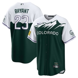 Men's Baseball team Kris Bryant Green City Connect Player Jersey