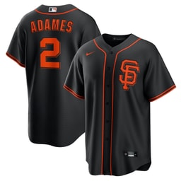 Men's Baseball team Willy Adames Black Alternate Baseball Jersey