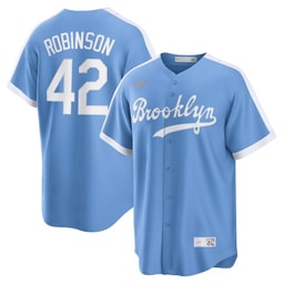 Jackie Robinson 42 Brooklyn Dodgers Cooperstown Collection Alternate Men's Jersey - Light Blue