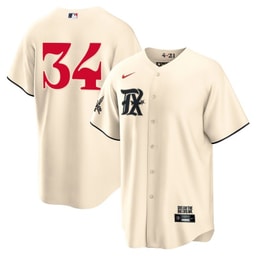 Nolan Ryan 34 Baseball team 2023 City Connect Game Jersey - Cream