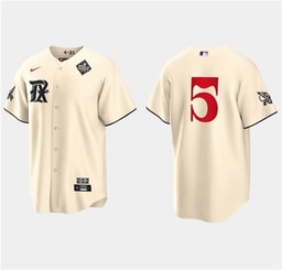 Corey Seager 5 Baseball team 2023 World Series Stitched Baseball Jersey - Cream