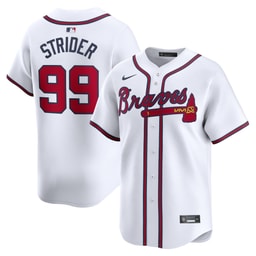 Men's Baseball team Spencer Strider White Home Limited Player Jersey
