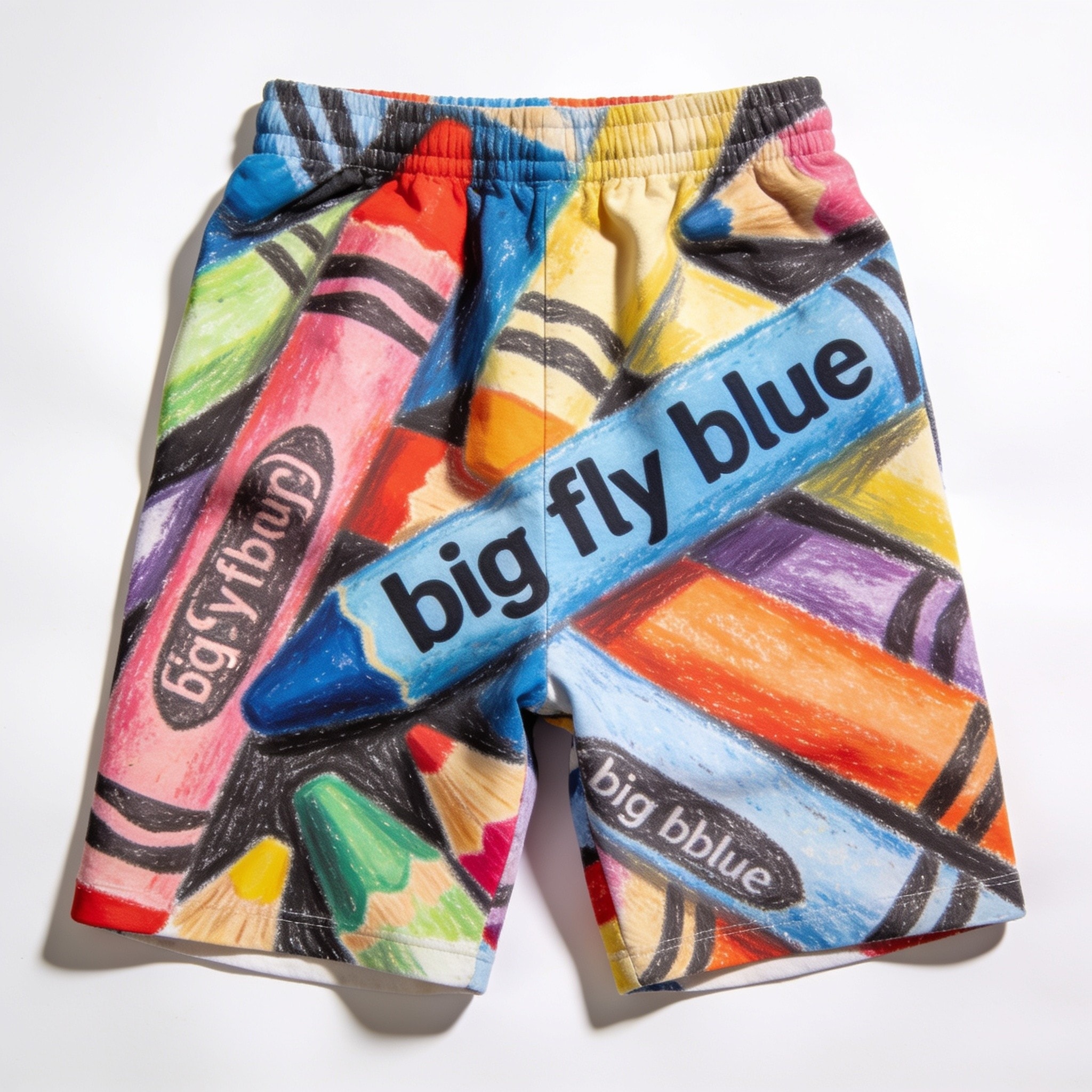Crayon Shorts - Big Fly Blue