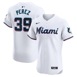 Eury Perez 39 Baseball team Home Elite Player Men's Jersey - White