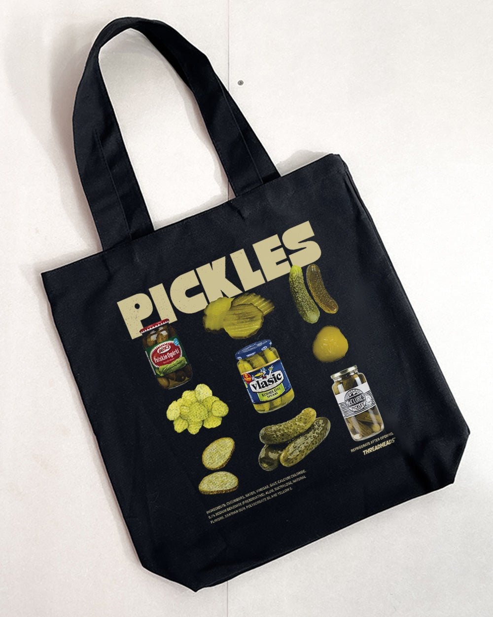 Pickles Tote Bag - Threadheads 100% Cotton Canvas with Reinforced Straps