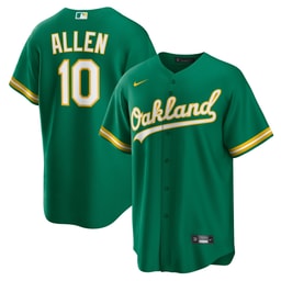 Men's Baseball team Nick Allen Kelly Green Alternate Jersey