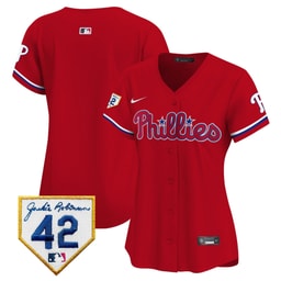 Baseball team 2024 Jackie Robinson Patch Women's Jersey - Red