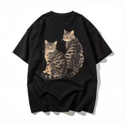 Man I Love Felines Front and Back Oversized Graphic T-Shirt - Unisex 90s Boxy Fit