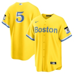 Enrique Hernandez 5 Baseball team City Connect Jersey - Gold/Light Blue