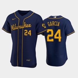 Baseball team 24 Avisail Garcia Alternate Team Navy Jersey