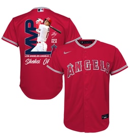 Baseball player 17 Baseball team Signed MVP 2023 Alternate Player YOUTH Jersey - Red